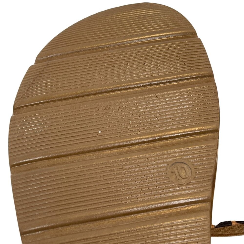 Leopard Sandals Slide On Flat Shoes Cheetah Animal Straps Casual Non-slip Sz 10 - Picture 6 of 8